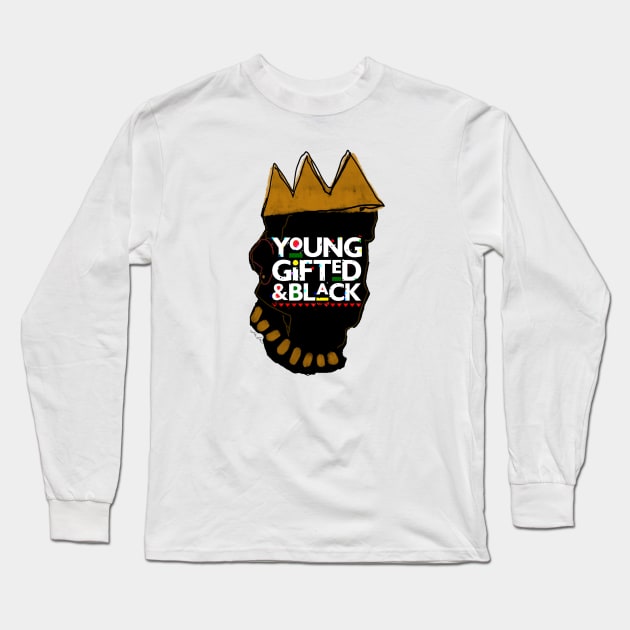 Young Black and Gifted Long Sleeve T-Shirt by Juba Art